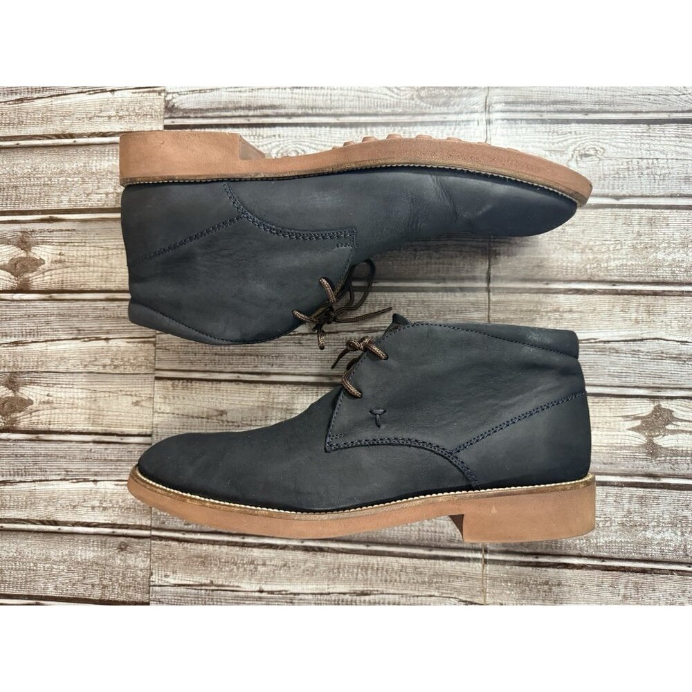 TOD’s Suede Chukka Boots Size 10 Color Dark Blue - Picture 3 of 8